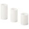 Led Block Candle Set Of 3 White/Indoor
