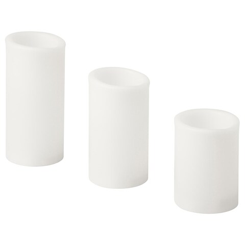 Led Block Candle Set Of 3 White/Indoor