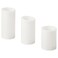 Led Block Candle Set Of 3 White/Indoor