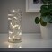 Led Lighting Chain With 12 Lights Indoor/Battery-Operated Silver-Colour