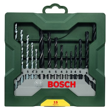 Bosch Power Tool Acc Set X-Line Assorted Drill Bits 15Pcs 2607019675