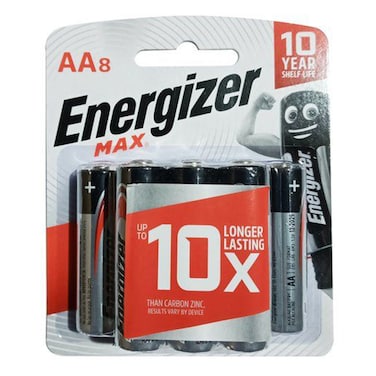 Energizer AA Square Max Alkaline Batteries E91 BP8