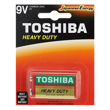 Toshiba 9V Square High Power Batteries 1pc 258428