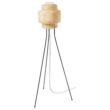 Floor Lamp From Recycled Bottles &amp; Its Solid Wood Base