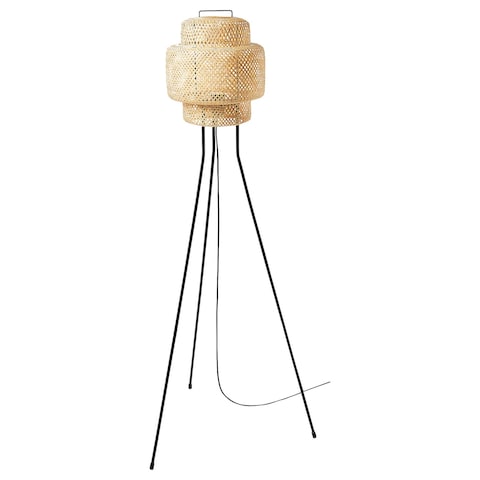 Floor Lamp From Recycled Bottles &amp; Its Solid Wood Base