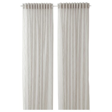 Sheer Curtains 1 Pair 145X300cm