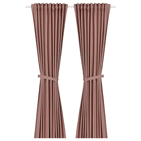 Curtains With Tie-Backs 1 Pair 140X300cm