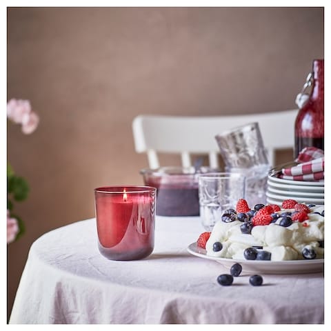 Scented Candle In Glass Berries/Red 50 Hr