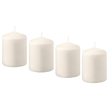 Unscented Block Candle Natural 8cm