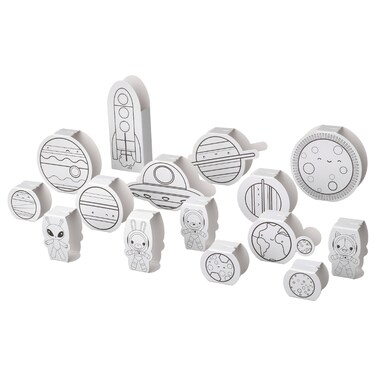 15-Piece Cardboard Template Set Space