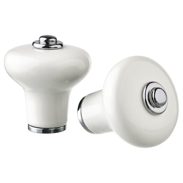Knob Off-White/Chrome-Plated 30mm