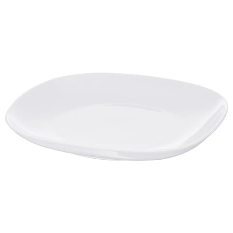 Plate Made Of Feldspar Porcelain White 25X25cm