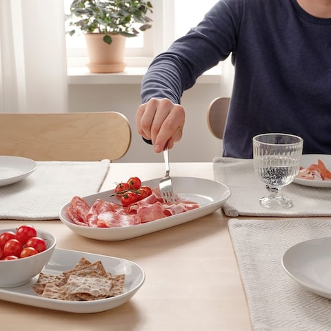 Serving Plate White 32X18cm