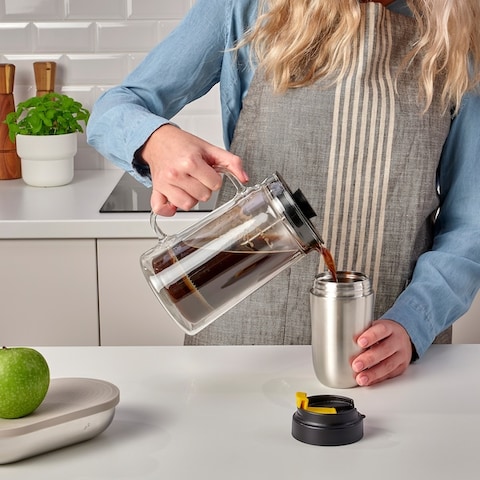 Insulated Travel Mug Stainless Steel/Black 35cl