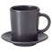 Espresso Cup And Saucer Dark Grey 9cl
