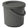 Bin With Lid Dark Grey 8 L