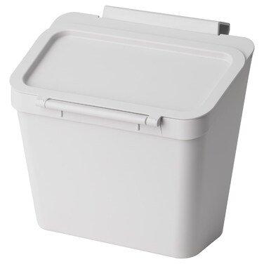 Waste Bin For Cabinet With Door Light Grey