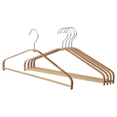 Hanger Bamboo Perfectly Shaped Hanger For Blouses Shirts And Dresses