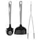 3-Piece Kitchen Utensil Set Black/Stainless Steel