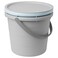 3-Piece Bucket Set With Lid Grey/Blue