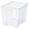 Box With Lid Transparent 39X28X28cm/22 L