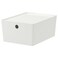 Box With Lid White 26X35X15cm