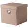 Storage Box With Lid Dark Beige 32X31X30cm
