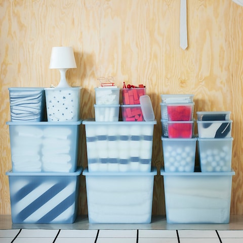 Storage Box With Lid Great For Storing Small Things Like MakeUp Hair Accessories 12X18X12cm/1.5L