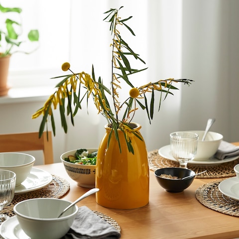 Vase Bright Generous And Steady Vase Yellow 21cm