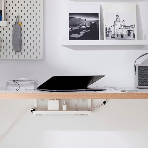Cable Management Tray White 38cm