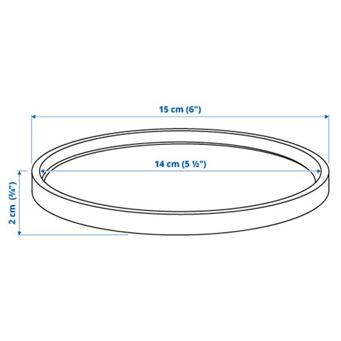 Saucer In/Outdoor Light Grey 15cm