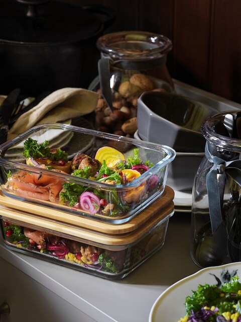 Food Container Made Of Oven Safe Glass 1.0L