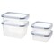 Food Container With Lid Set Of 4 Plastic