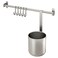Rail With 5 Hooks And 1 Container Stainless Steel 40cm