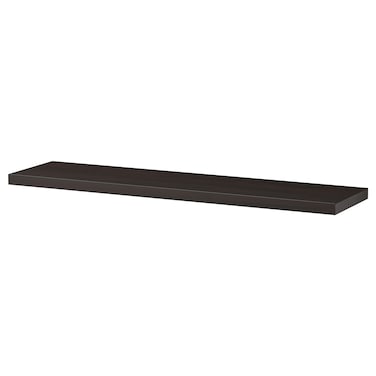 Shelf Wall Shelf Has One Bevelled And One Smooth Edge Brown-Black 80X20cm