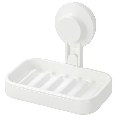 Soap Dish With Suction Cup White