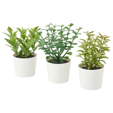 Artifi Potted Plant W Pot Set Of 3 5cm