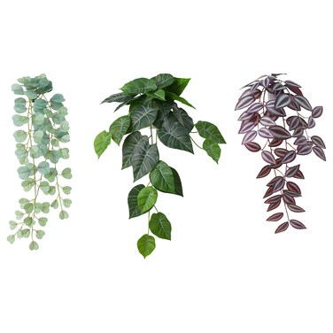 Artificial Plant With Wall Holder In/Outdoor/Green/Lilac