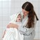 Baby Towel With Hood Puppy Pattern/White 60X125cm