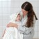Baby Towel With Hood Puppy Pattern/White 60X125cm