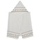 Baby Towel With Hood Puppy Pattern/White 60X125cm