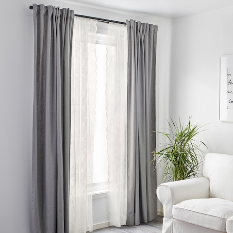 Net Curtains 1 Pair Off-White 145X300cm