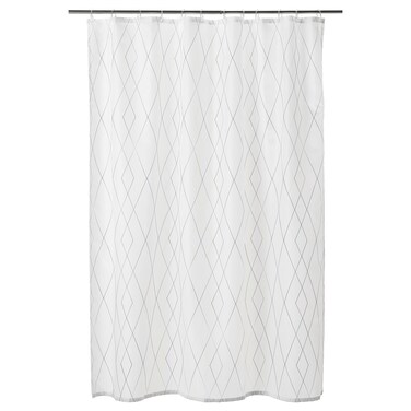 Shower Curtain White Yellow/Lilac 180X200cm