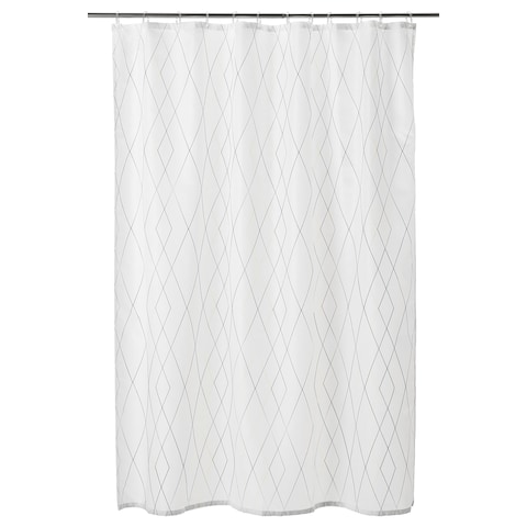 Shower Curtain White Yellow/Lilac 180X200cm