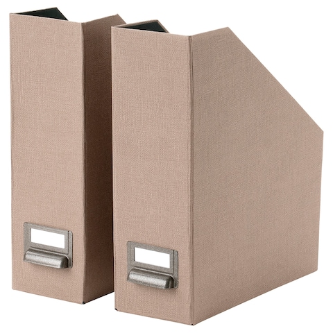 Magazine File Sort And Hide Everything From Magazines And Bills Dark Beige