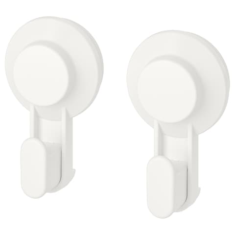Hook With Suction Cup White