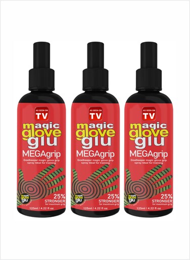 Magic Gloveglu MEGAgrip Goalkeeper Glove Grip Spray 125ml Pack Of 3