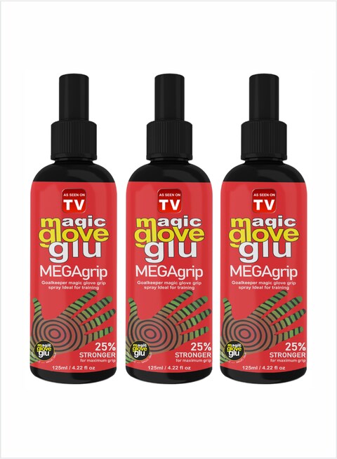 Magic Gloveglu MEGAgrip Goalkeeper Glove Grip Spray 125ml Pack Of 3