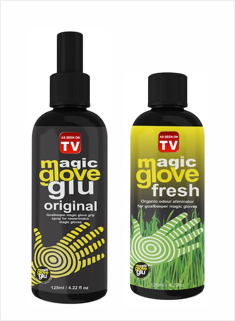 Magic Gloveglu Ultimate Glove Care Kit Glove Glue Original Grip Spray&amp; Freshner Combo 2x125ml