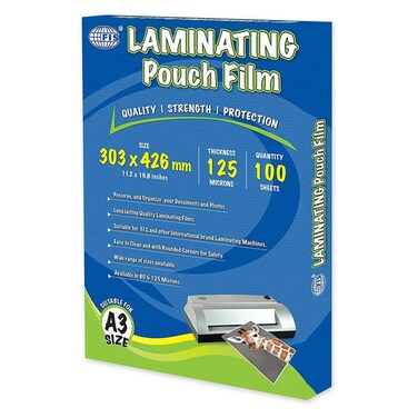 FIS Laminating Films 100 Sheets, 303 x 426 mm Size, 125 Microns - FSLM303X426N